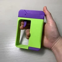 3D Print Flying Disc Launcher Toy Gun Pistola Carrot Anti-stress Decompression Gun Shooting Toy with Bullets for Adults Boys Kid 1