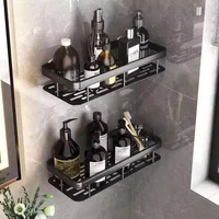 Wall mounted shower shampoo rack bathroom rack towel rack diamond free stand tripod wall hanging corner rectangular stand 2