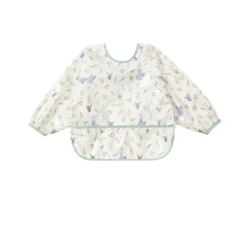 Korean Style Baby Bibs Waterproof Dirt Resistant Toddler Kindergarten Baby Food Bibs Children Apron Reversible Clothing