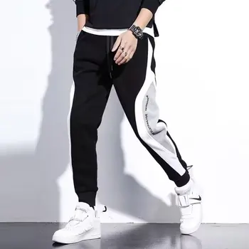 الرجال السراويل السوداء الهيب هوب الرباط عداء ببطء موضة مريحة السراويل الذكور Sweatpants غير رسمية فضفاضة مرونة الخصر ملابس رياضية - Image 2