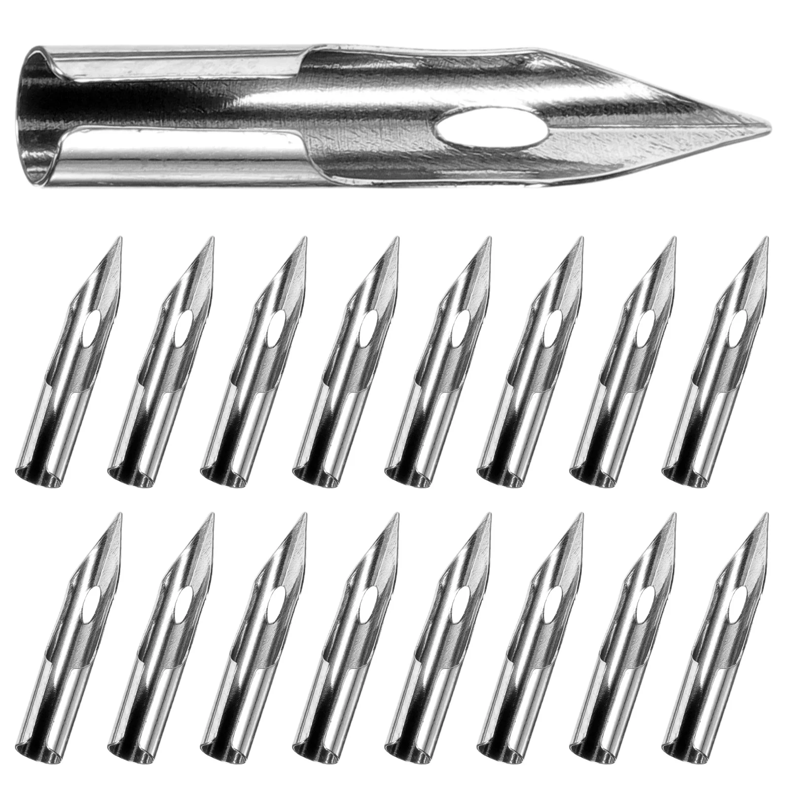 30Pcs Pen Nibs Calligraphy Fountain Pen Replacement Metal Tips Smooth Writing Suitable for Students Practice Signing
