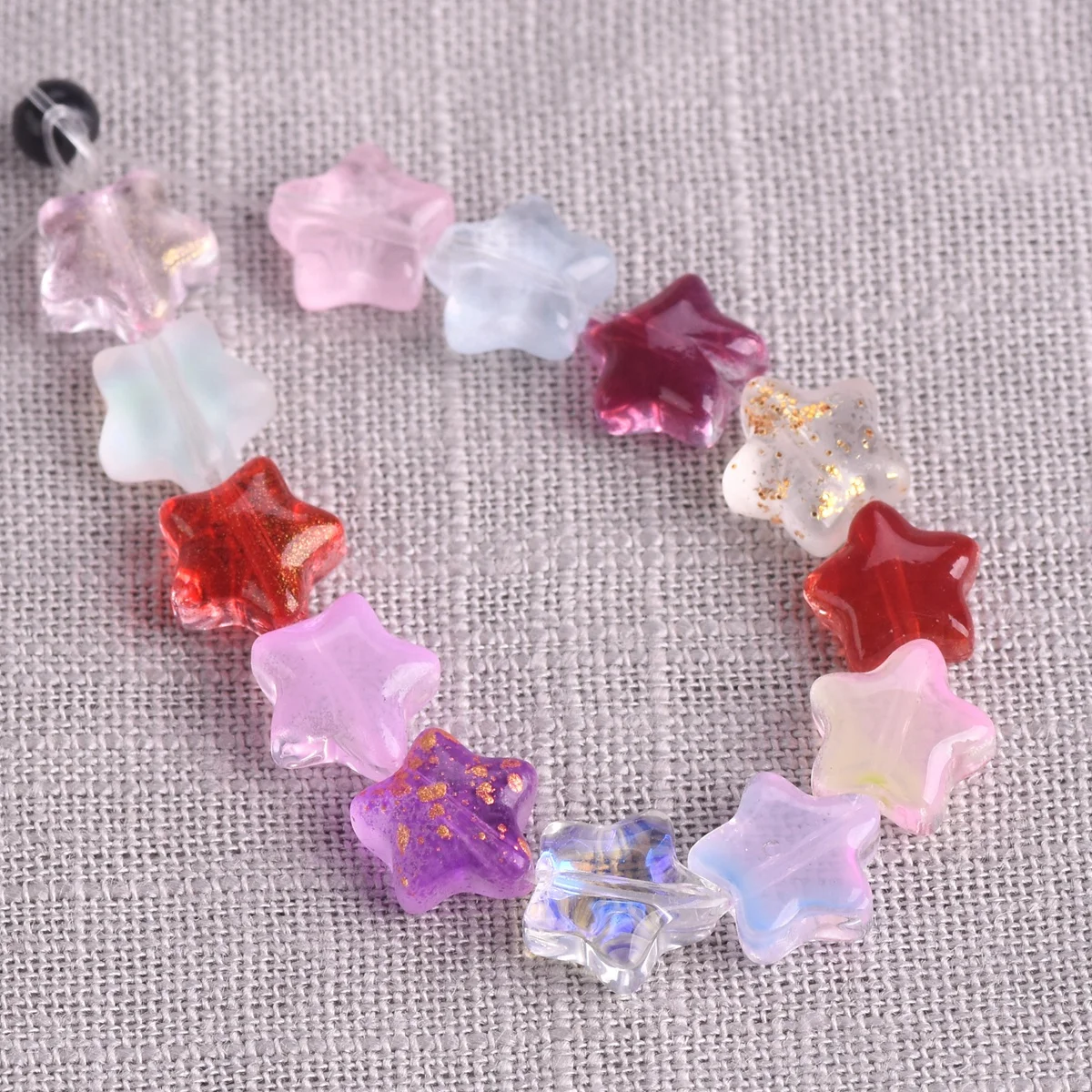 20pcs 8mm Small Star Shape Crystal Lampwork Glass Loose Beads