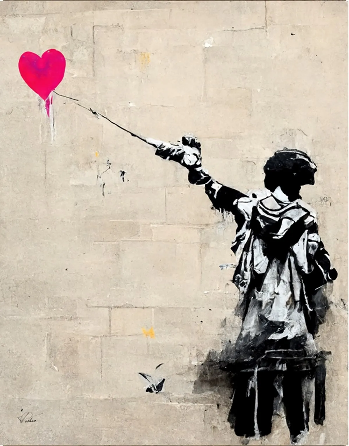 Vibrant Urban Graffiti Canvas Art: Boy with Balloon by Banksy - Modern Wall Decor