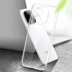 Soft Simple Silicone Clear Ultra - Thin Back Cover Phone Case for IQOO Z9 Turbo Plus (Clear)