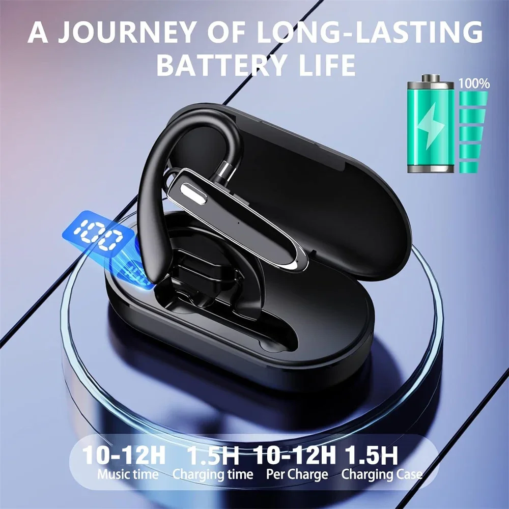 Wireless Bluetooth Headphones With Microphon Earphone ENC Noise Cancelling Handsfree Talking Headset Busines Auriculares Driving 3