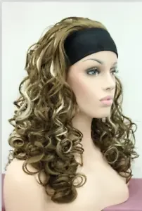 

Women Wig Long Curly Wave Wig 3/4 Half Wigs with Headband Cosplay Wig