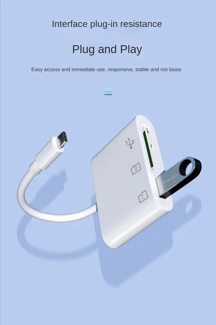 Lettore Schede MicroSD USB-C Adattatore Mini USB-C Per MicroSD - Lettore Di Schede Portatile OTG Per Smartphone E PC Samsung Folder