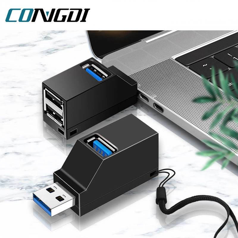 Concentrador USB 3,0 de 3 puertos para ordenador, portátil de transferencia rápida de datos, estación de acoplamiento para portátil, adaptador 2,0, para PC| | - AliExpress