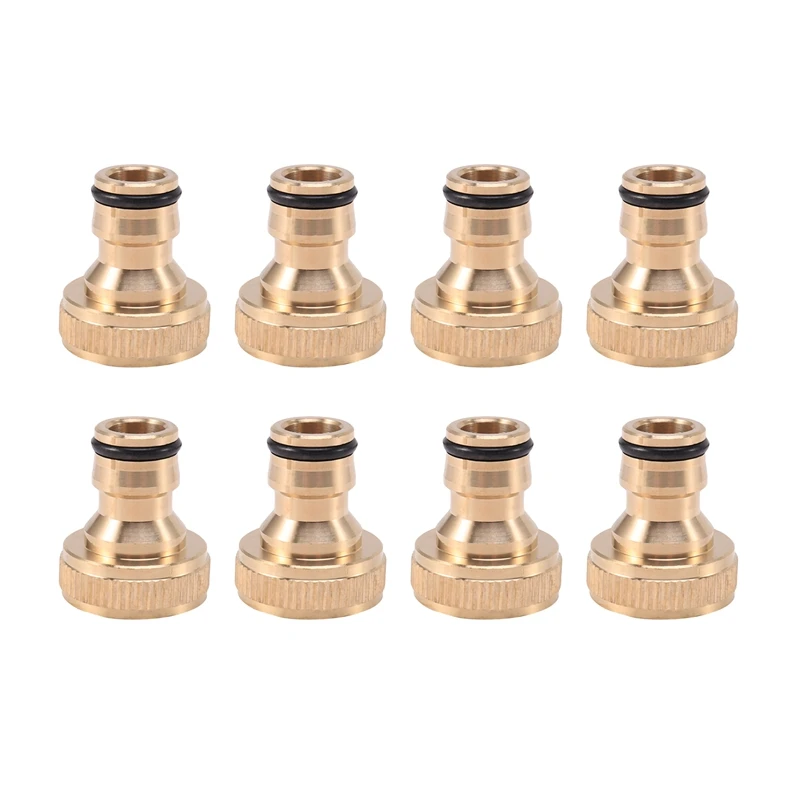 

HOT-8Pcs садовый фитинг для водяного шланга, соединитель для крана с наружной резьбой, быстроразъемный садовый шланг, фитинги 3/4 дюйма