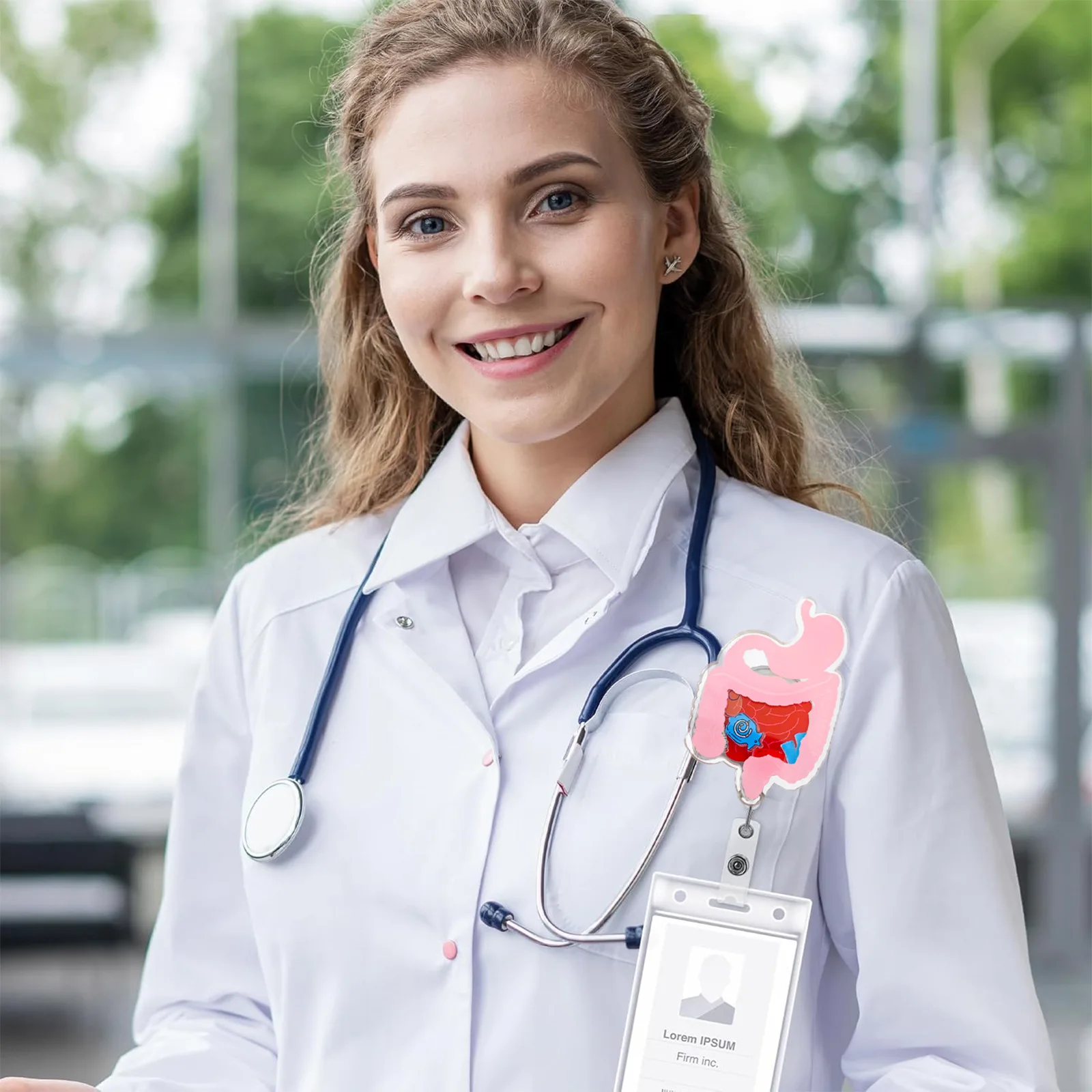 쉐이크-쉐이크 흐르는 모래 아크릴 배지 홀더 ID 카드 홀더 배지 릴 간호사 선물