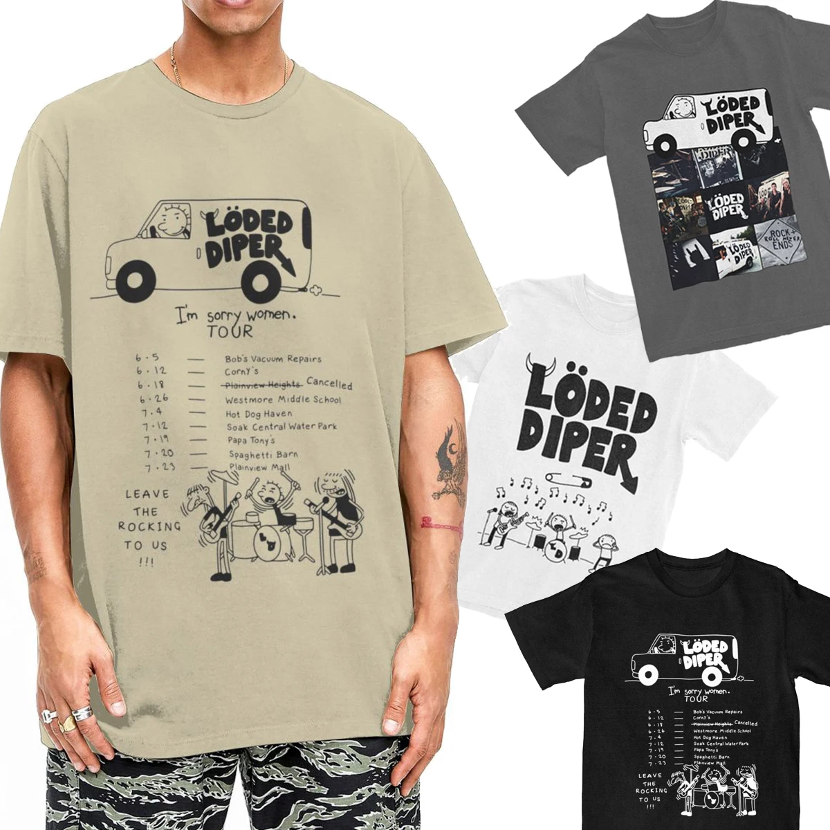 Loded Diper Shirt, Loded Diper Tshirt, Y2k Emo Tee Shirt