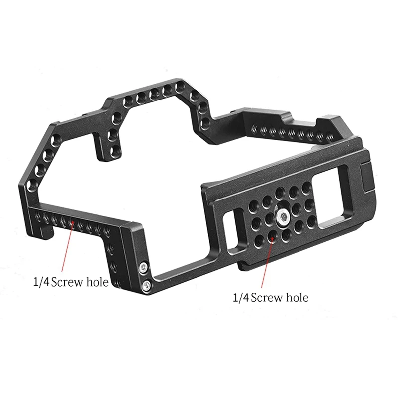 

Full Cage For Canon EOS 90D/80D/70D Camera With Dual Cold Shoes Mount 1/4In Screw Hole Standard Camera Protective Frame Durable