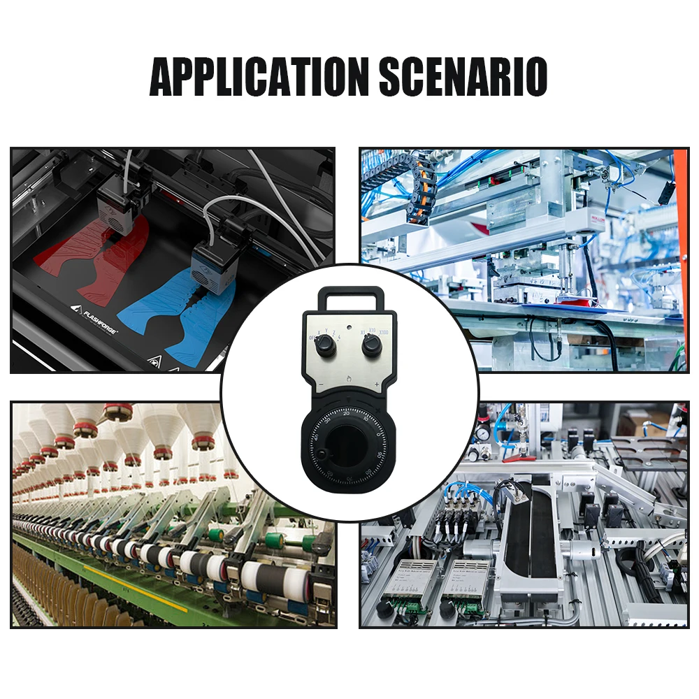 HLTNC 4/6 Axis MPG Handwheel 100PPR 5-24V Electronic Handheld Pulse Generator with Emergency Stop for CNC Router Machine Tool