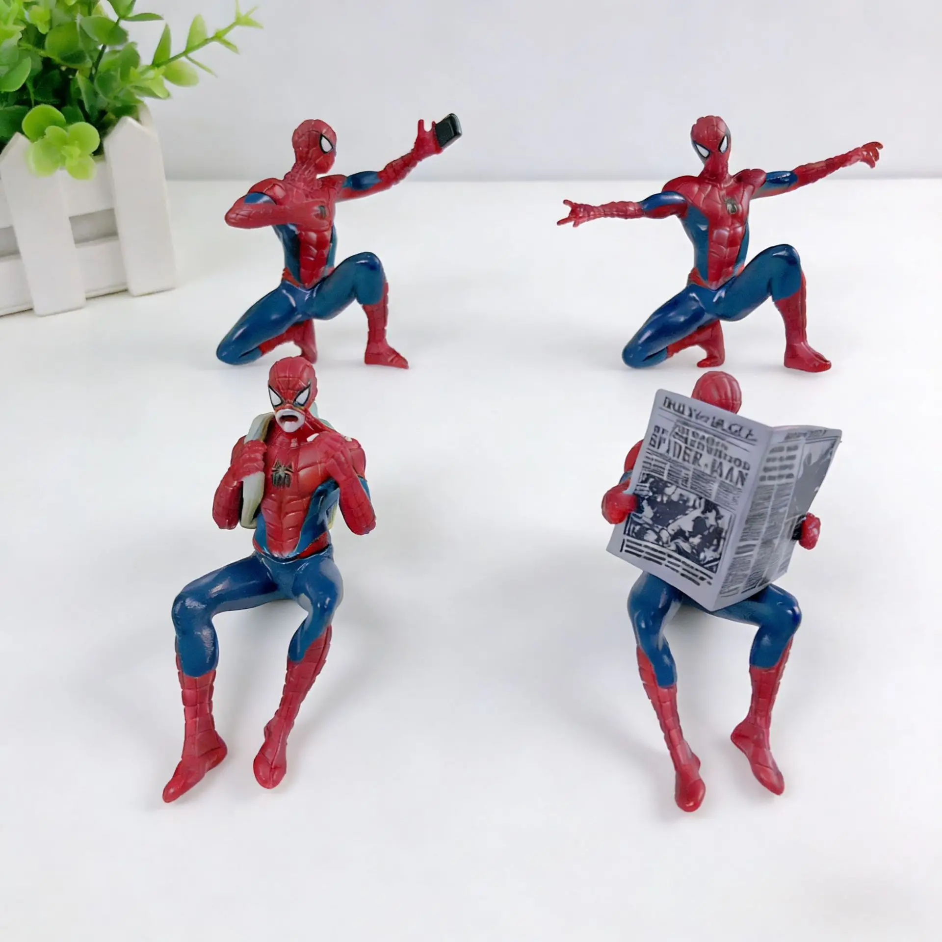 y HOT Hasbro 마블 스파이더맨 슈퍼히어로 스파이더맨 7-9cm 액션 피규어 스파이더맨 애니메이션 컬렉션 미니 장난감 모델 어린이 선물