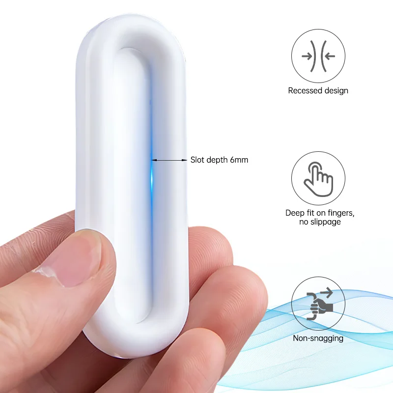 Window Cabinet Drawer Handles Plastic Self-adhesive Door Knobs Durable Window Non-slip Grip Handles Portable Oval Door