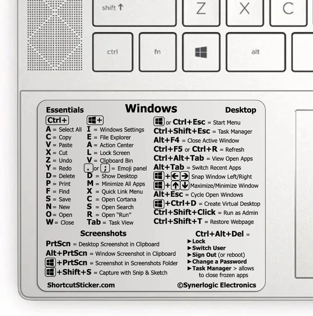 Autocollant Transparent pour clavier d'ordinateur Windows PC, autocollant  de référence pour Macbook - AliExpress