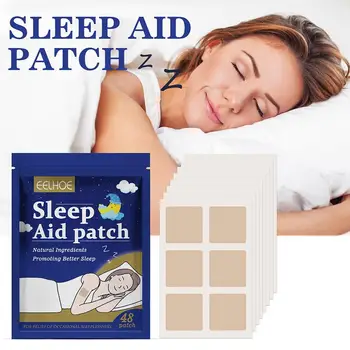 48 pz Trattamento per l'insonnia Alleviare l'ansia Decompressione Mal di testa Nevrastenia Gesso lenitivo Rilassante per il corpo Aiuto per dormire Patch 1