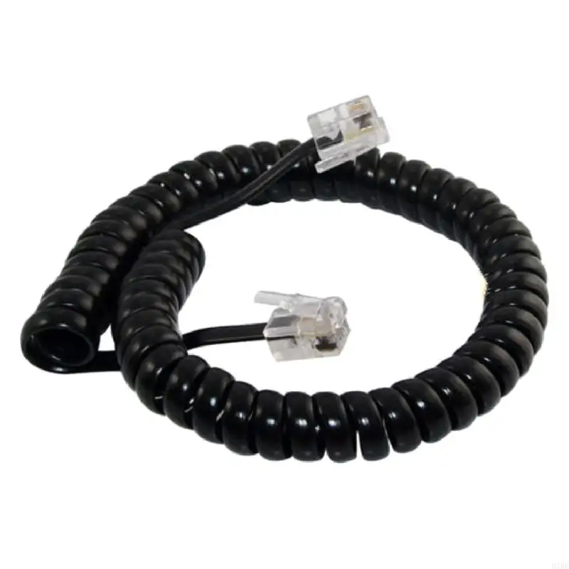 H7BE RJ9 RJ11 4P4C Telephone Handset Cord Coiled Fix Landline Phone Wire Clear Calls telephone handset cord