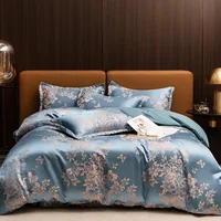 Literie Jacquard haut de gamme, ensembles de literie de luxe pour mariage européen, housse de couette Double en Satin américain 3