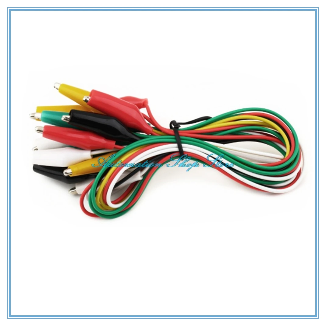 10pcs Alligator Clips Electrical DIY Test Leads Alligator Double-ended Crocodile Clips Roach Clip Test Jumper Wire 5Color