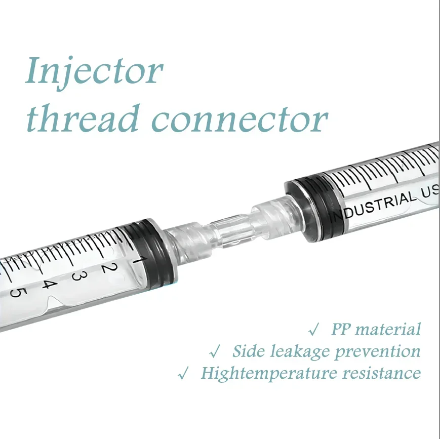 Double Helix Medical Sterile Luer Lock Adapter Transparent Plastic Syringe Connector