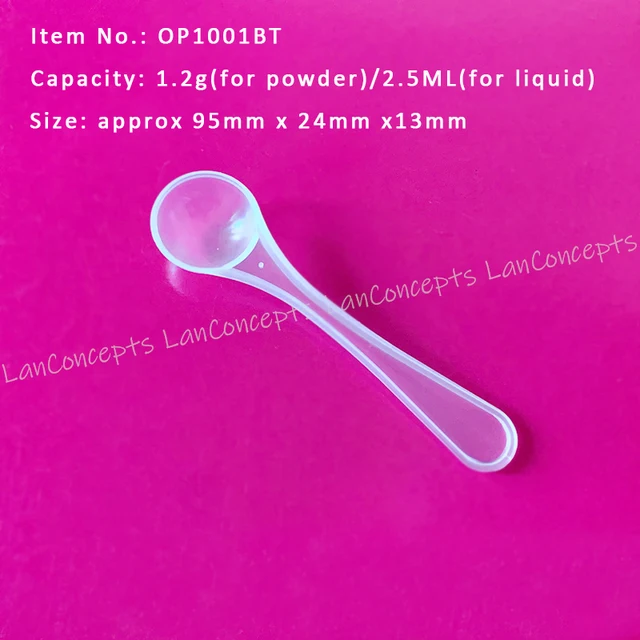 100pcs/lot 0.3ML Tiny Plastic Measuring Scoop 0.15 gram Measure Spoons  150mg Micro Spoon 0.15g Scoops - Free shipping