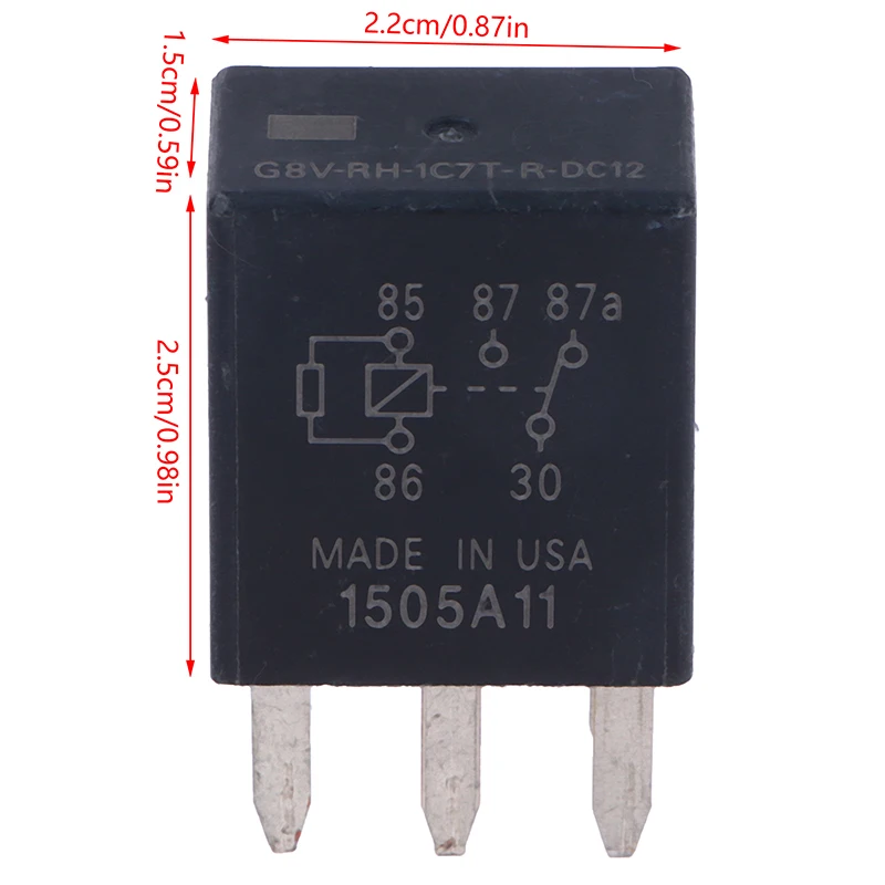 1pc 12V Automotive Relay SPDT 35A 12VDC 5Pins Relay G8V-RH-1C7T-R-DC12 G8VRH1C7TRDC12 Relay цена и фото