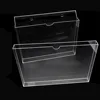 Acrylic Storage Box For A4 Paper Office Data File Card Slot Transparent Plexiglass Book Magazine Display Wall Mounted Holder 4