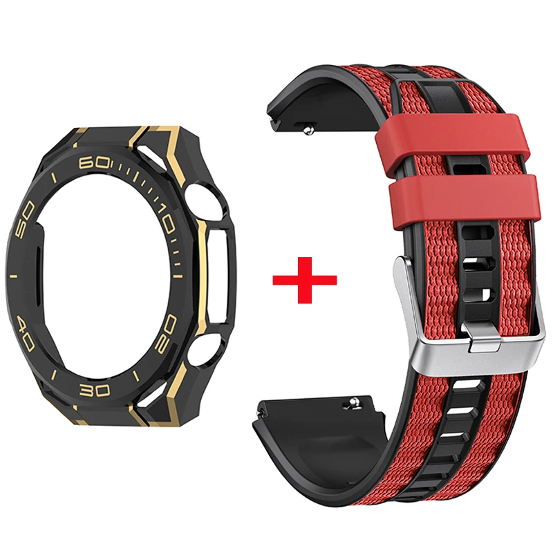 Silicone Strap with PC Hollow Case - Full Coverage Protective Bumper