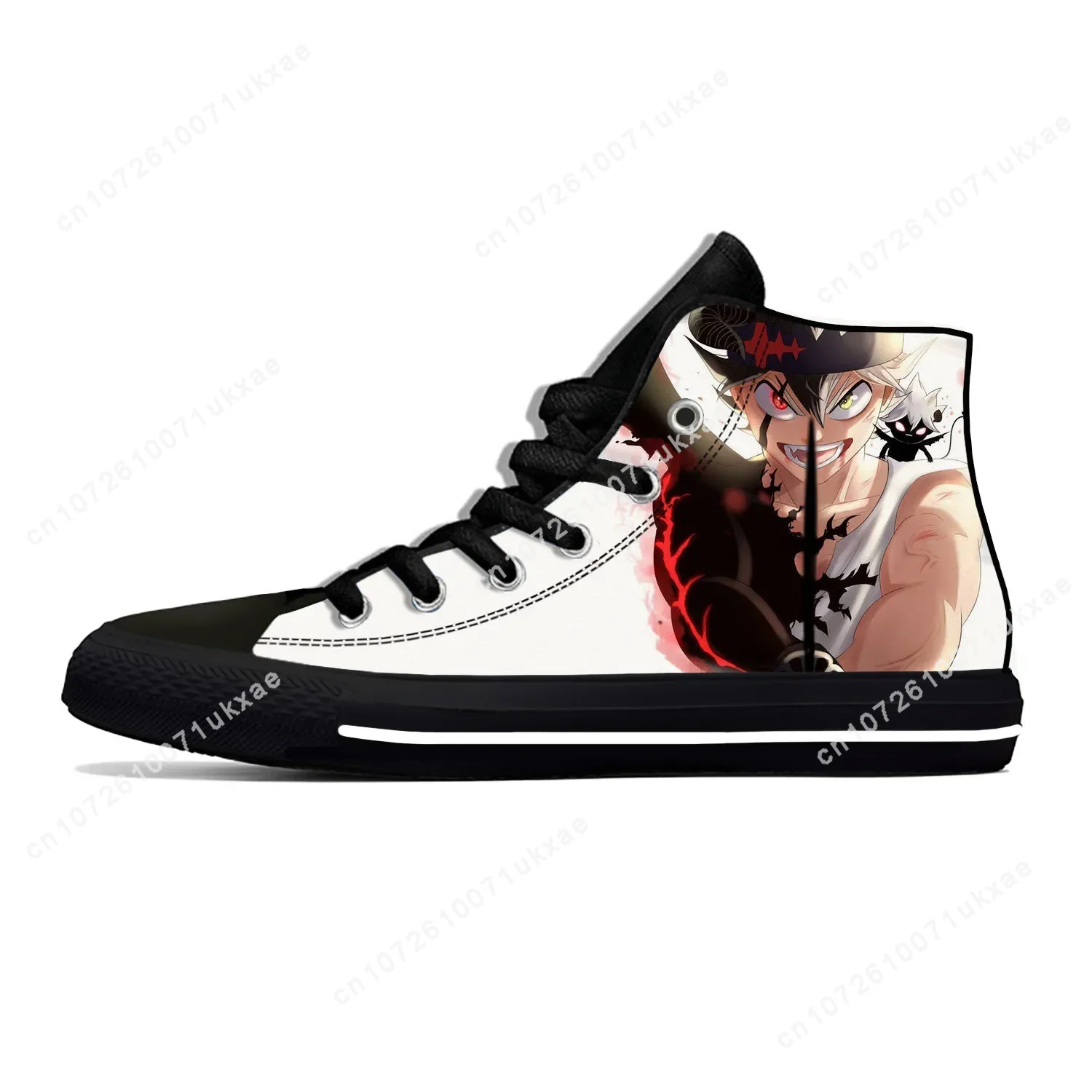 Japanese Anime Manga Cartoon Black Clover Asta Casual Shoes High Top Hot Lightweight Breathable Mens Womens Teenager Sneakers 4