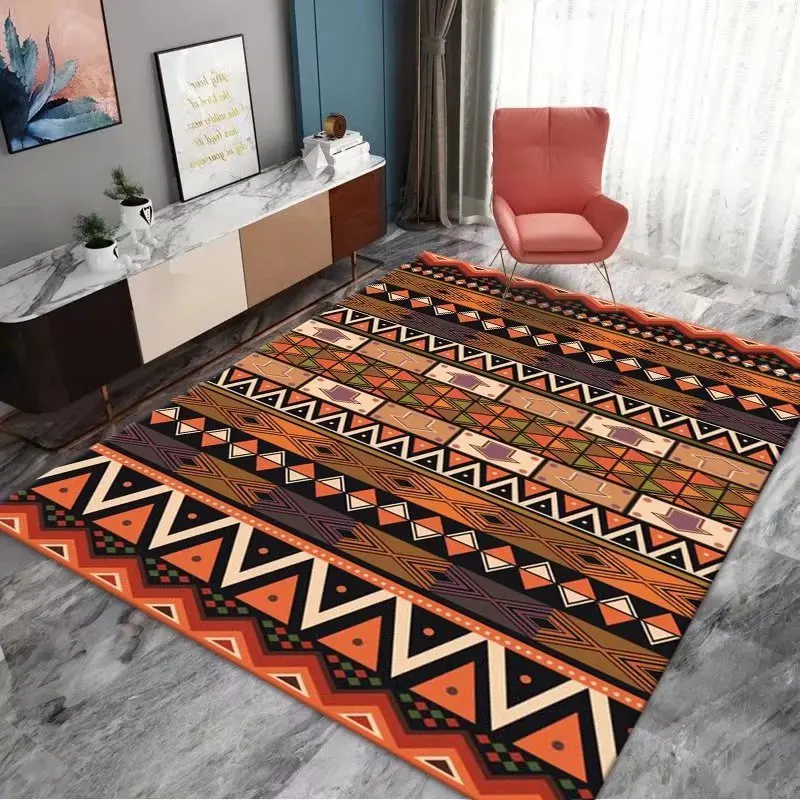 

Persian Turkey Vintage Printed Carpet for Living Room Anti-slip Area Floor Mat Bedroom Decor Rugs کارپ Halı سجادة Home HOTEL