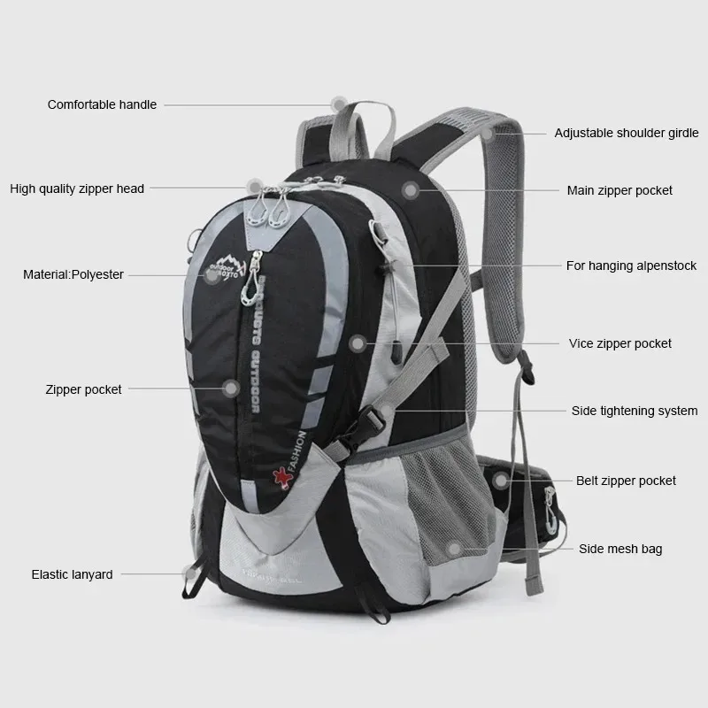 New 25L Outdoor Travel Backpack Waterproof Climbing Hiking Trekking Camping Cycling Backpacks Mountaineering Bags Travelling Bag 4