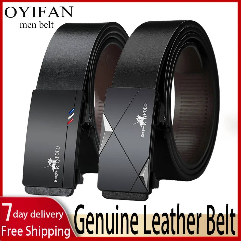 Leather Belt Mens Belt Oyifan Genuine Leather Men's Belt for Jeans