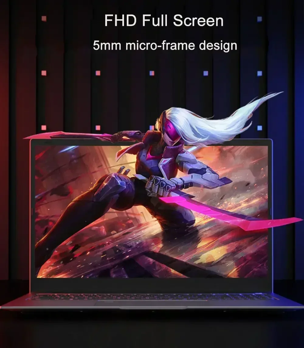 2023 Gaming Laptops I9 Notebooks Gamer Computer PC Windows 11 15.6 inch Intel I9-8950HK 64GB RAM Dual M.2 SSD DDR4 Ethernet Port 4