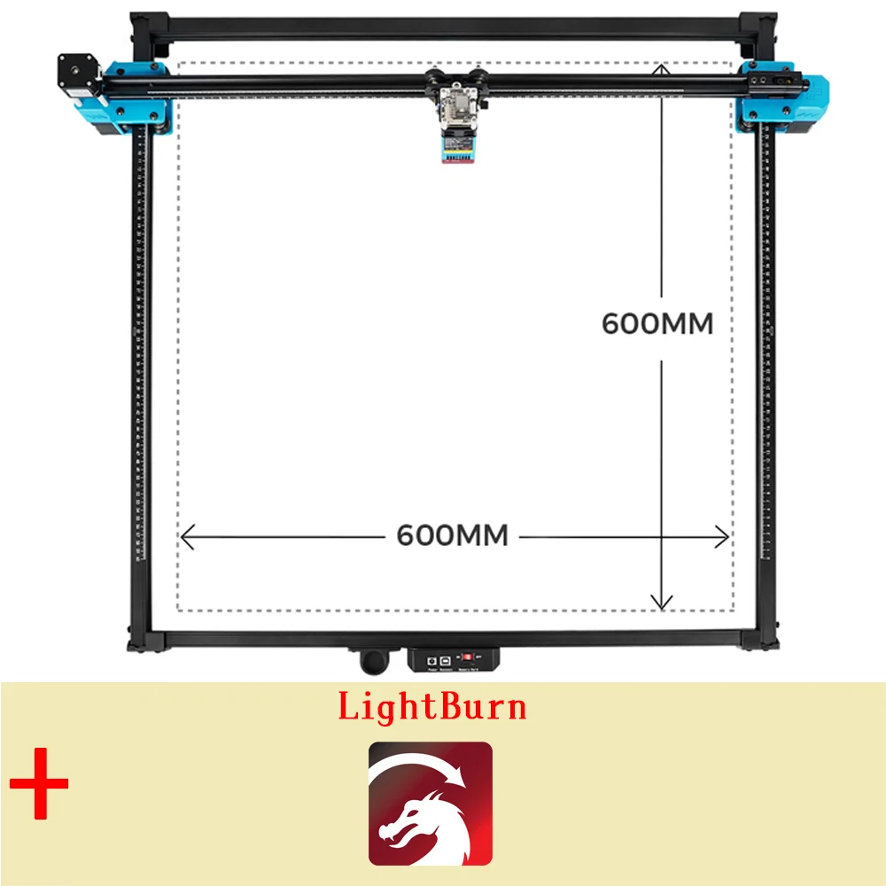 ماكينة النقش بالليزر Twotrees مقاس 600x600 مم TTS-55 Pro TTS-10 Pro بقوة ضوئية 40 واط/80 واط وقوة 5.5 واط/10 واط للقطع والنقش