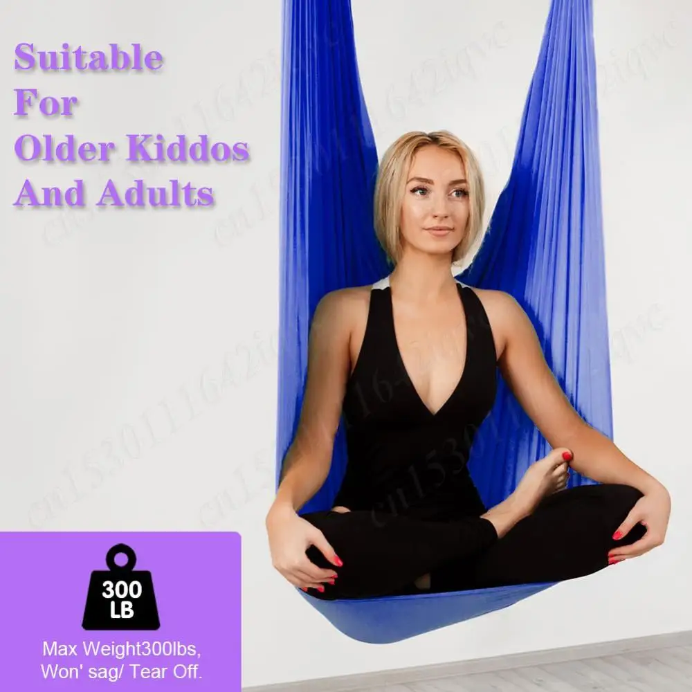 Kids Sensory Swing Elastic Therapy Swing Indoor Outdoor Yoga Suspension Beds Relaxing Calming Compression Therapy Swing Hammock 5