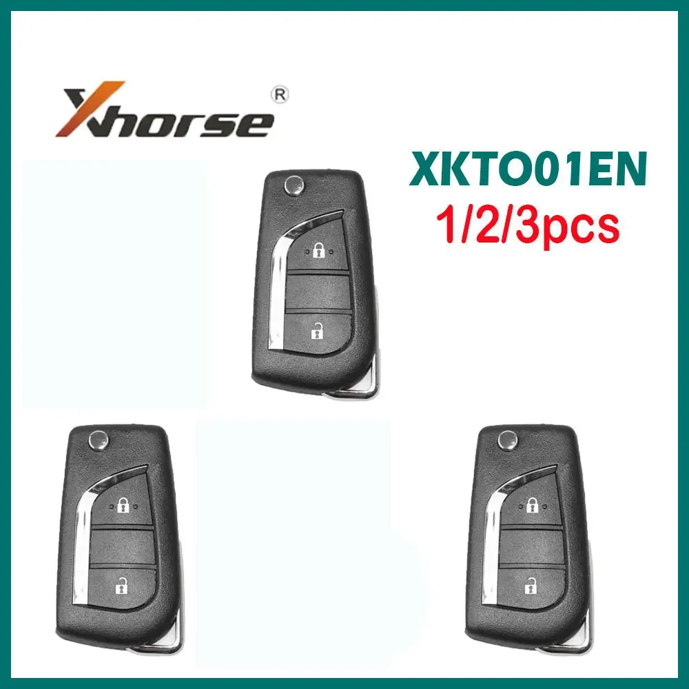 

Универсальный проводной дистанционный ключ Xhorse XKTO10EN, 1/2/3 шт., для Toyota, 4 кнопки, Автомобильный Дистанционный ключ для ключа, инструмент Max VVDI2, английская версия