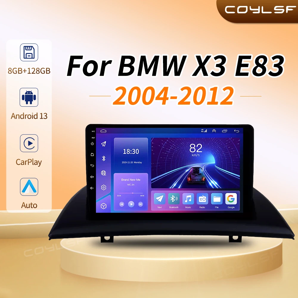Radio Android Para BMW X3 E83 (2004-2012) - Pantalla 9" Táctil, CarPlay/Android Auto Inalámbrico, GPS, 8 Núcleos, 2+64GB, Cámara Trasera