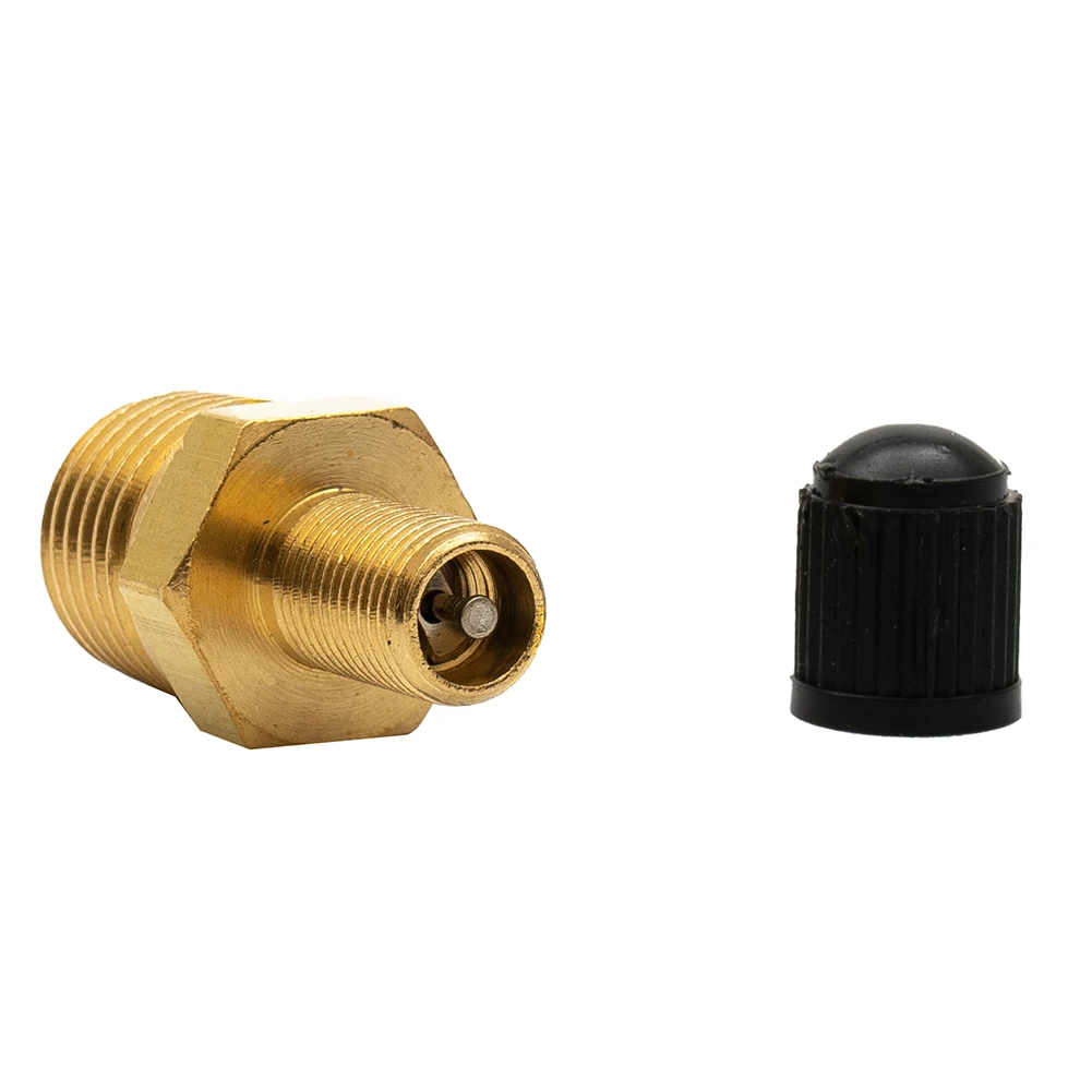 1/4Inch 1PC NPT Solid Nickel Plated Brass Air Tank Fill Valve W/Installed Core Compressor Tank Fill Valve 6.35mm NPT Male Thread