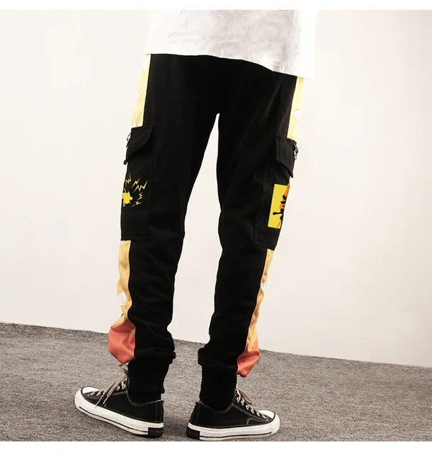 Toky Active Sweatpants Anime Tanjirou Cargo Joggers Cotton