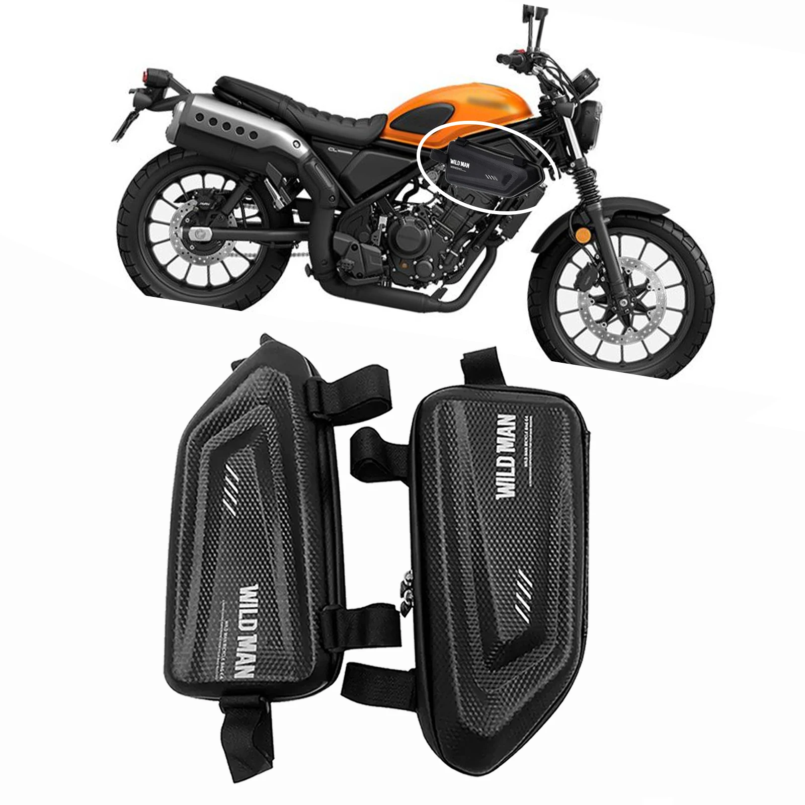 FIR CL300 2024 Motorrad modifizéiert Säitbeutel waasserdicht Dräieck Säitbeutel schwéier Shellbeutel cl300 2022-2024+ Motorrad Accessoiren_voghion.com