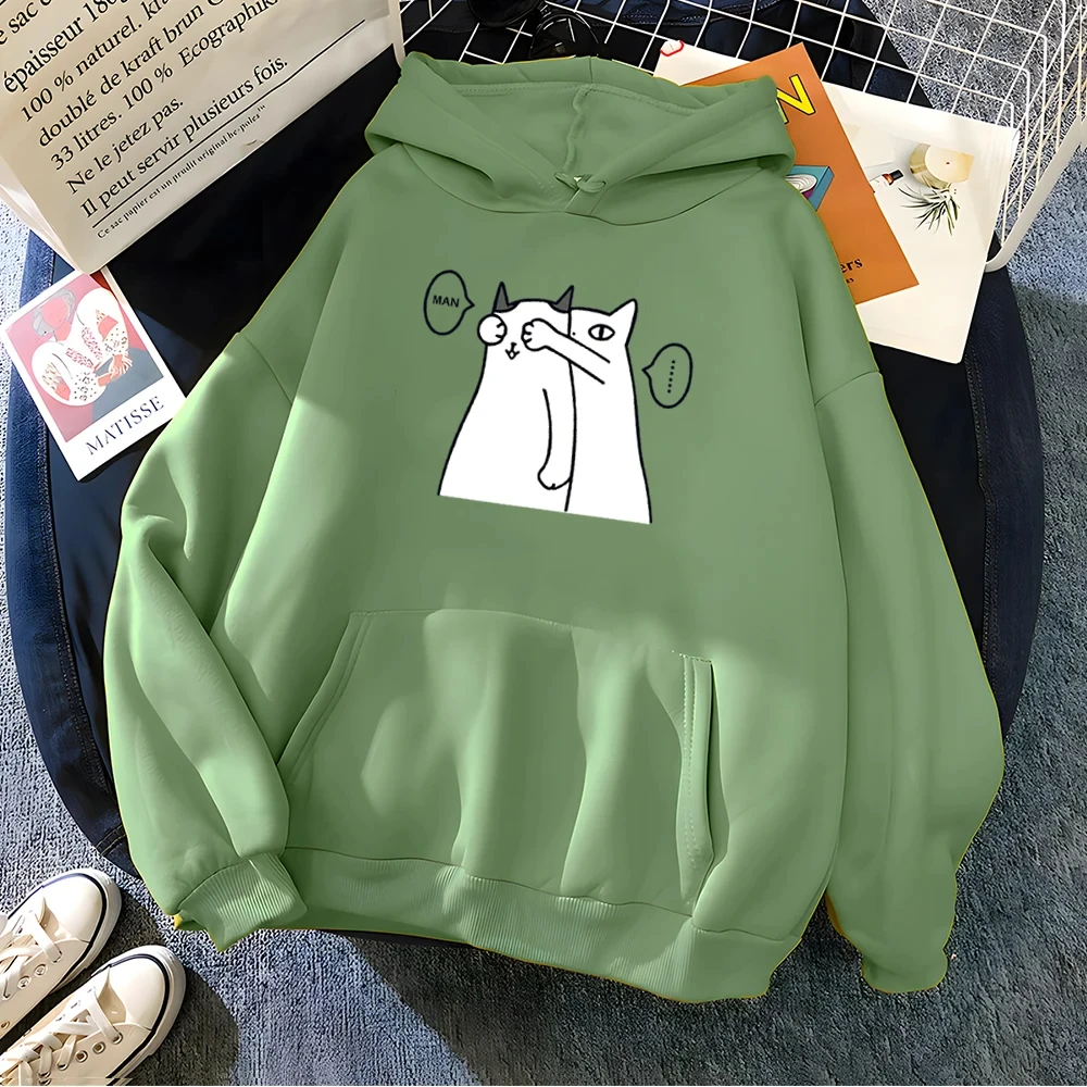 

Hirsonsan Kawaii cartoon printed hoodie for women's soft casual oversized sportswear Sweatshirts for women