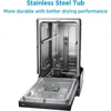 MDF18A1ABB Built-in Dishwasher with 8 Place Settings, 6 Washing Programs, Stainless Steel Tub, Heated Dry, Energy Star, Black 6