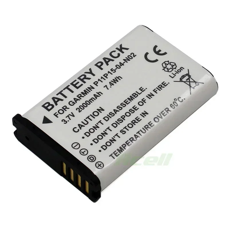 P11P15-04-N02 361-00053-00 Battery for GARMIN Montana 680t 650t 610t 600t VIRB Elite Alpha 100 200i 300 Atemos 100 Handheld GPS