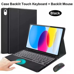 Premium Bluetooth Keyboard Case with Cover - Korean (Black BM D)