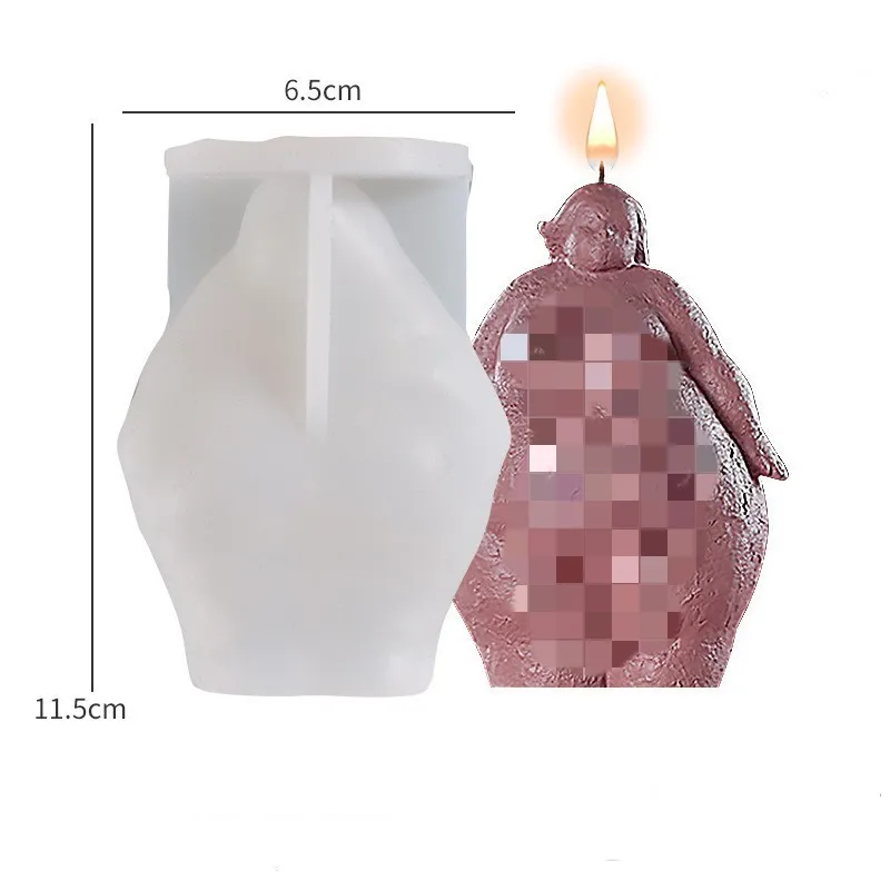 

Silicone model resin molding thick and plump body resin mold Nordic abstract DIY human candle silicone mold