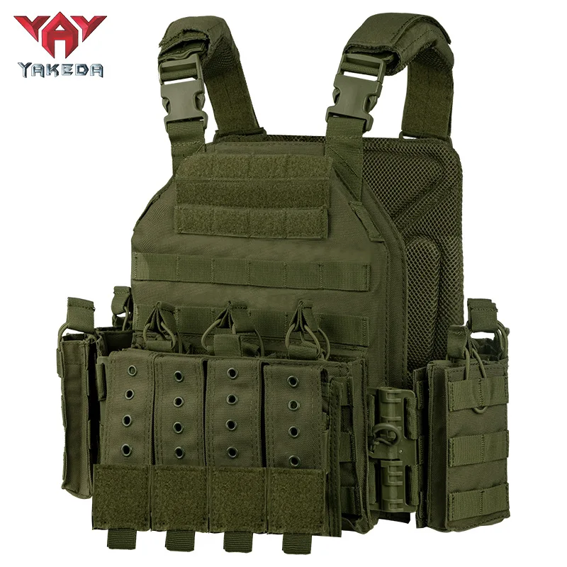 YAKEDA Tactical Vest 1000D Polyester Quick-release Vest Outdoor