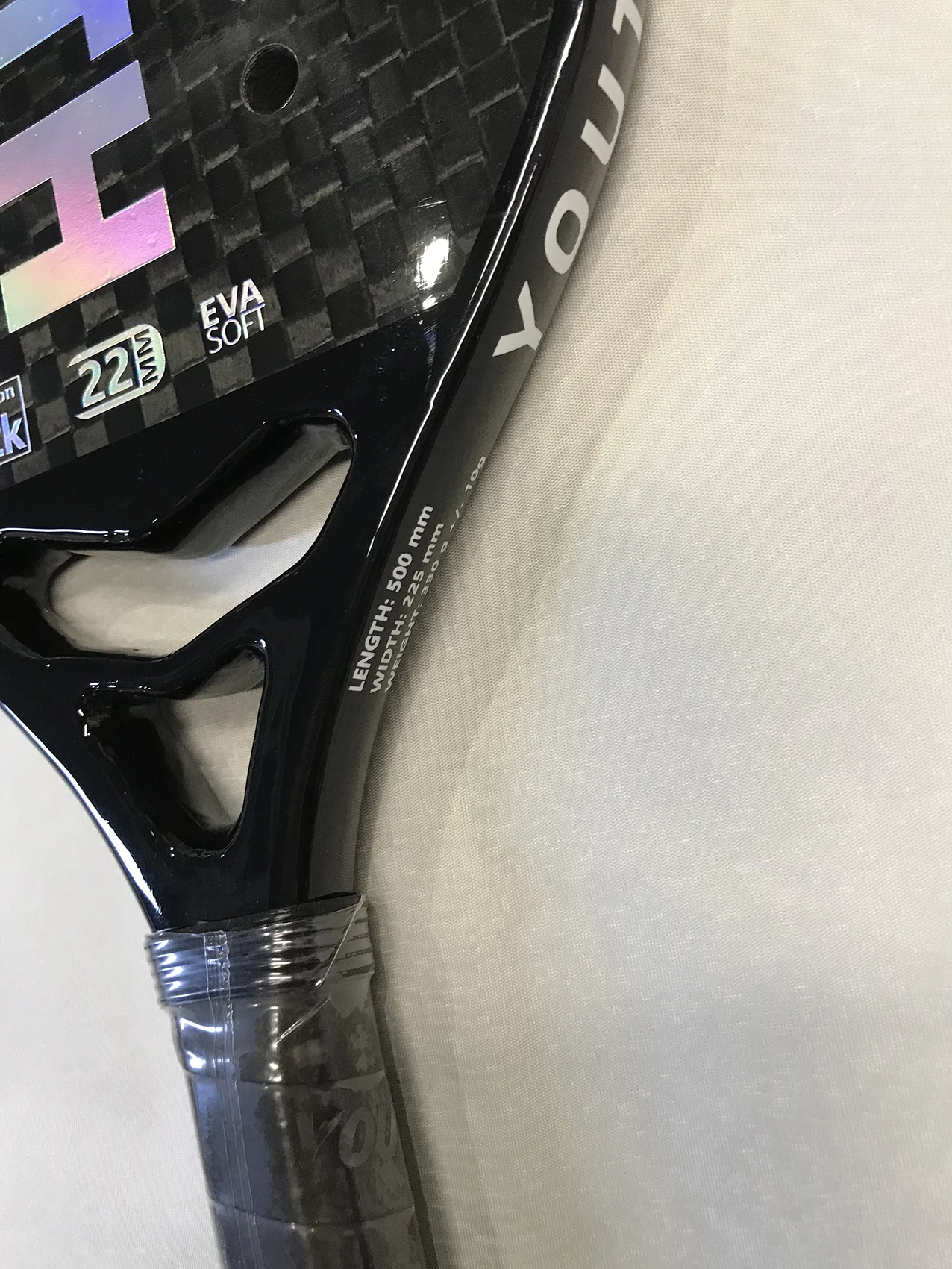 Youth 12k Shine Beach Tennis Racket Professional Design Padel Carbon Fiber Soft Eva