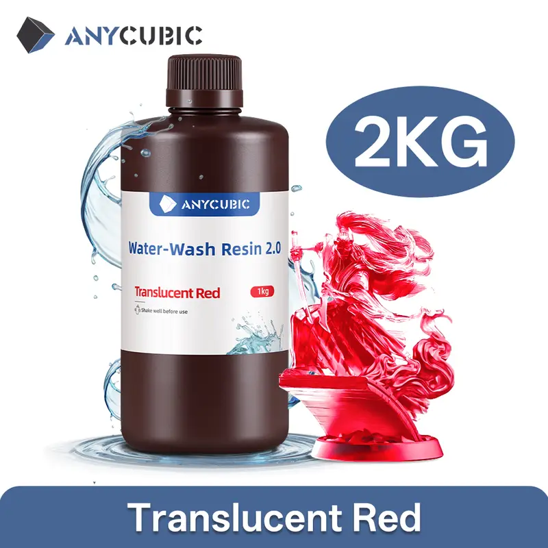 ANYCUBIC Water-Wash Resin For LCD 3D Printer High Precision Low Odor Low Viscosity 3D Printing Standard Photopolymer - Image 23