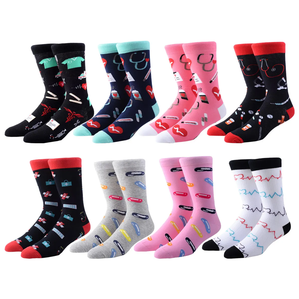 Funny Socks Hospital Cotton Socks Men's Socks 20 Pairs/lot